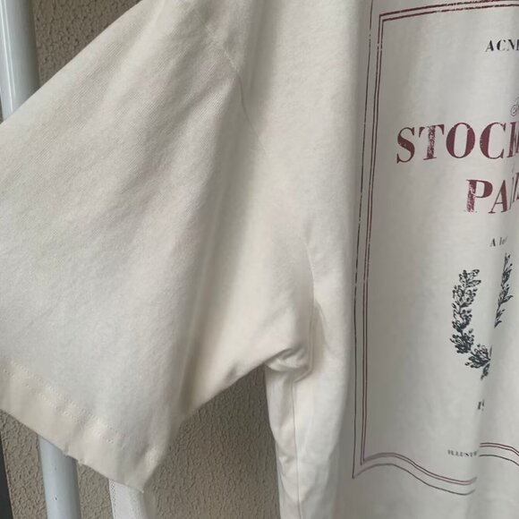 Acne Studios LAYERED PRINT T-SHIRT Off white - Picture 5 of 9